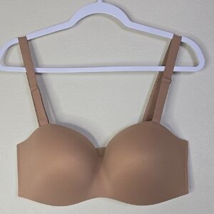Soma Embliss Stay Put Tan Strapless Wire Free Bra Size 36DD